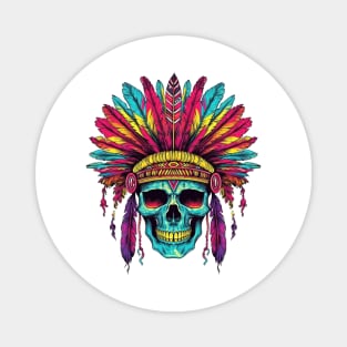 Native American Chief Skull #4 Magnet